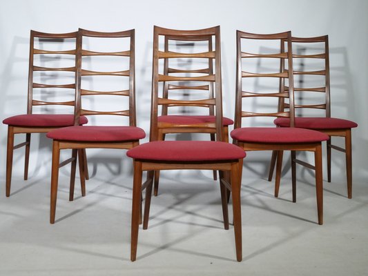 Lis Dining Chairs in Teak by Niels Koefoed for Hornslet Møbelfabrik, 1960, Set of 6-LVS-1749447