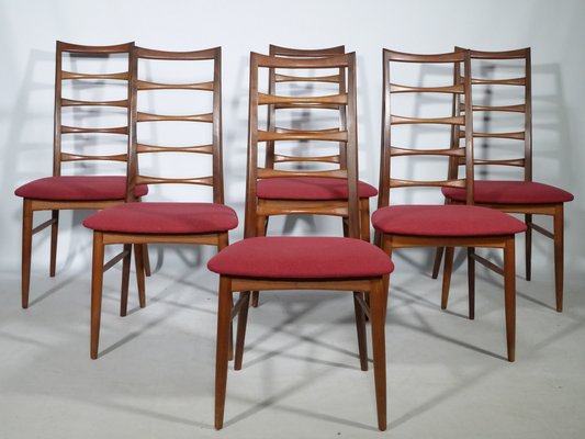 Lis Dining Chairs in Teak by Niels Koefoed for Hornslet Møbelfabrik, 1960, Set of 6-LVS-1749447