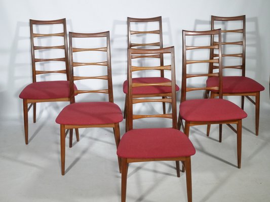 Lis Dining Chairs in Teak by Niels Koefoed for Hornslet Møbelfabrik, 1960, Set of 6-LVS-1749447