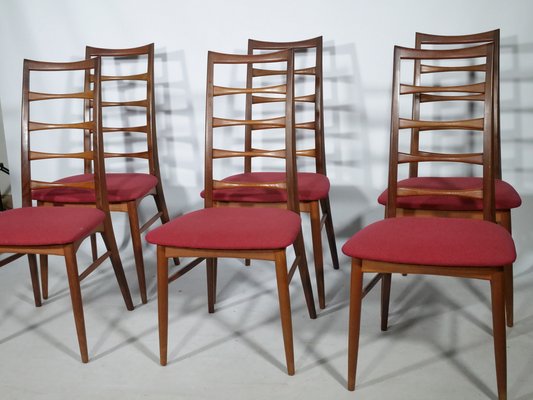 Lis Dining Chairs in Teak by Niels Koefoed for Hornslet Møbelfabrik, 1960, Set of 6-LVS-1749447