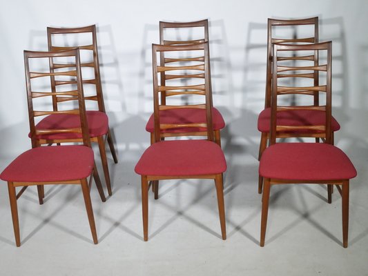 Lis Dining Chairs in Teak by Niels Koefoed for Hornslet Møbelfabrik, 1960, Set of 6-LVS-1749447