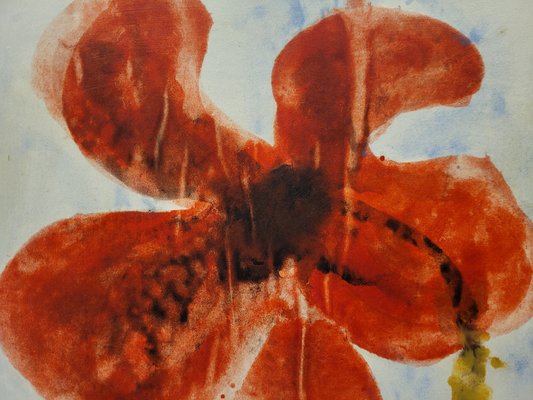 Lis Petersen, Poppies, Collage & Watercolor on Canvas, 2008-NUC-1719930