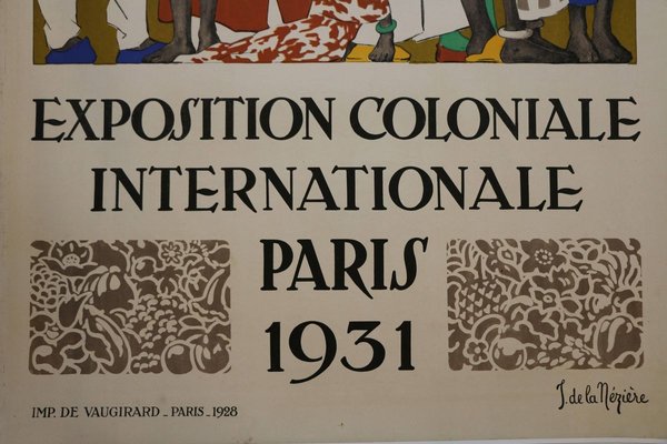 Lithographic Poster by De La Nézière, 1931, Paris Colonial Exhibition-YXM-896875