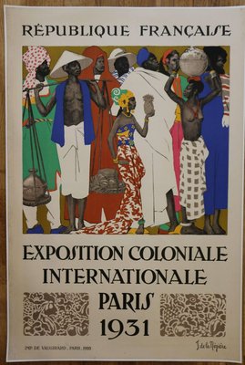 Lithographic Poster by De La Nézière, 1931, Paris Colonial Exhibition-YXM-896875