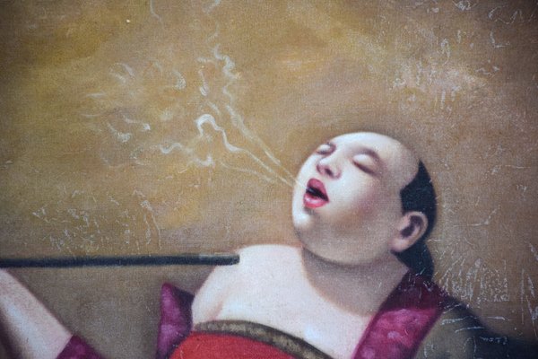 Liu Bao Jun, The Opium Smoker, 1980s, Oil on Canvas-BTG-1702291