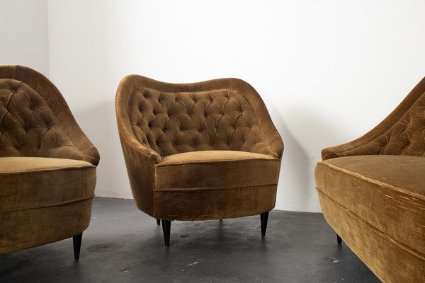 Living Room Set attributed to Gio Ponti for Casa E Giardino, 1950s, Set of 3-OFV-1706352