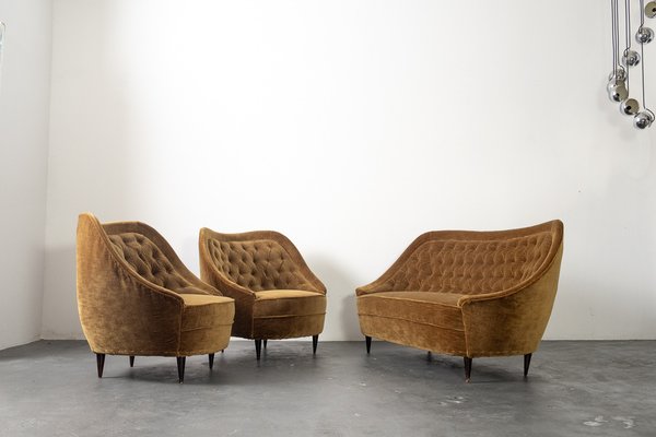 Living Room Set attributed to Gio Ponti for Casa E Giardino, 1950s, Set of 3-OFV-1706352