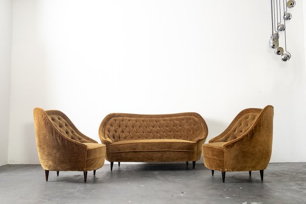 Living Room Set attributed to Gio Ponti for Casa E Giardino, 1950s, Set of 3-OFV-1706352