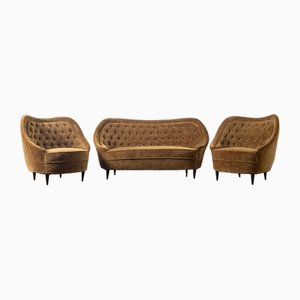 Living Room Set attributed to Gio Ponti for Casa E Giardino, 1950s, Set of 3-OFV-1706352