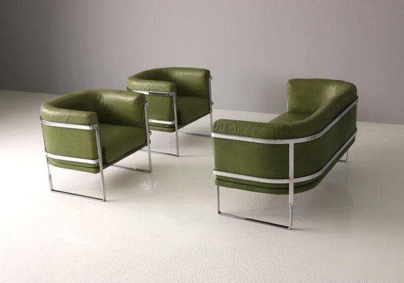 Living Room Set by Claudio Salocchi for Luigi Sormani, 1970s, Set of 3-DXL-2023198