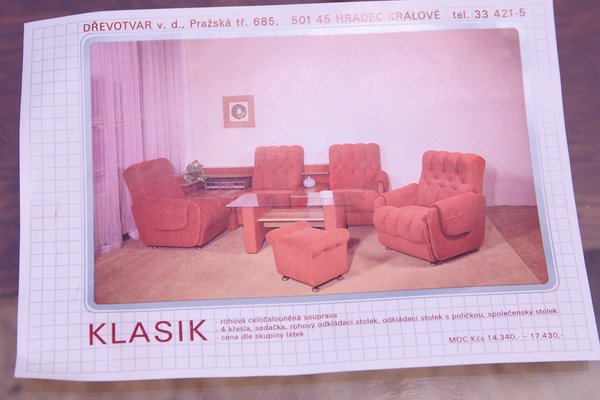 Living Room Set, Former Czechoslovakia, 1980s, Set of 4-HXT-1821043