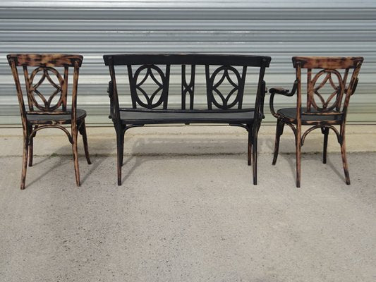 Living Room Set from Baumann, 1900s, Set of 3-ABK-2032025