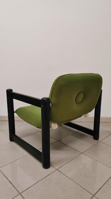 Living Room Set in Green and Black, 1970s, Set of 3-AKW-2021600