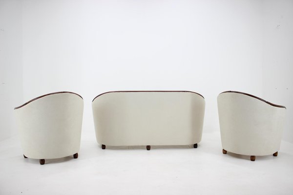 Living Room Set in the Style of Gio Ponti, Italy, 1950s, Set of 3-TZ-1062769