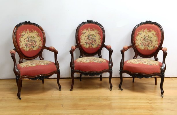 Living Room Set, Mid 19th Century, Set of 7-RVK-2024495