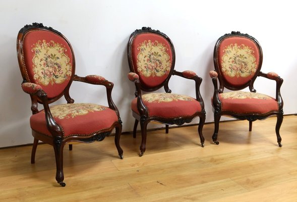 Living Room Set, Mid 19th Century, Set of 7-RVK-2024495