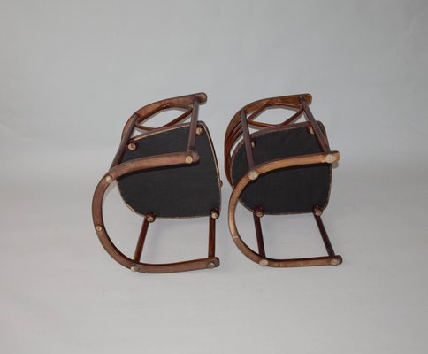 Living Room Sofa & Armchairs attributed to Josef Hoffmann, 1900s, Set of 3-TZ-1373790