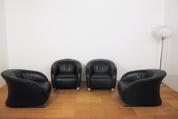 Liz Lounge Chairs from Natuzzi, 2000s, Set of 4-KNM-1034605