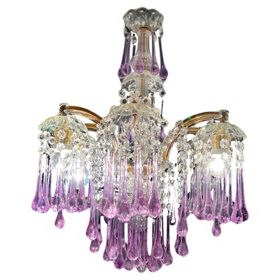 Liz Taylor's Tears Murano Chandelier, 1950s-OVO-1746730