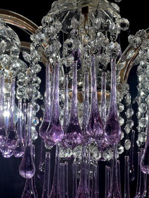 Liz Taylor's Tears Murano Chandelier, 1950s-OVO-1746730