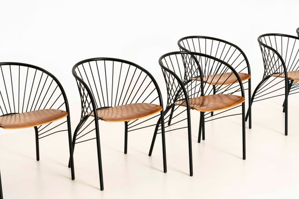 Lizie Dining Chairs by Regis Protiere for Pallucco, Italy, 1984, Set of 6-UQV-1061082