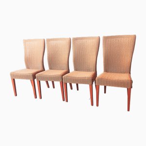 Lloyd Loom Rattan Side Chairs, 1980s, Set of 4-WK-2027862