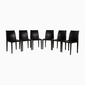 Lola Leather Chairs from Poltrona Frau, Set of 6-RQW-2028460