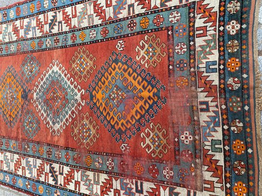 Long Antique Kazak Runner-YMM-1096517