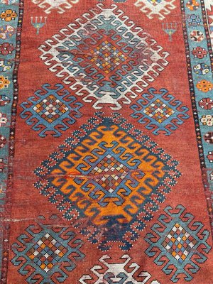 Long Antique Kazak Runner-YMM-1096517