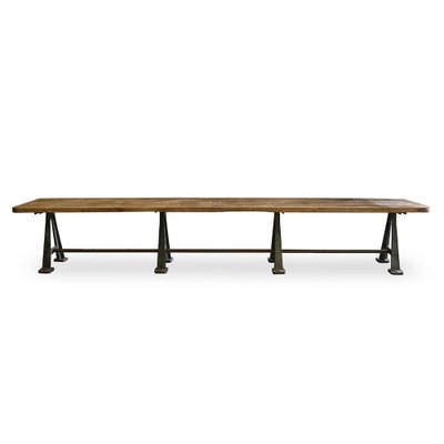 Long Industrial Dining Table-NQ-1756168