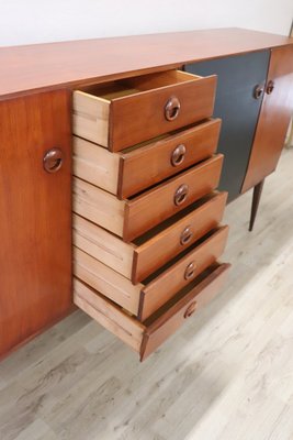 Long Sideboard in Teak Veneer, 1960s-DCO-1777085