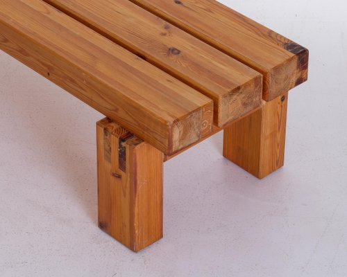 Long Swedish Bench in Pine, 1970s-QU-1706896