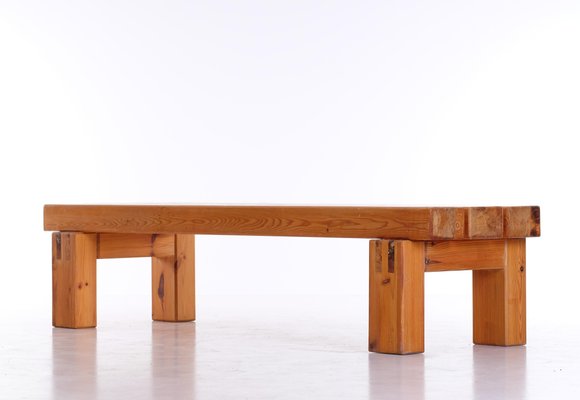 Long Swedish Bench in Pine, 1970s-QU-1706896