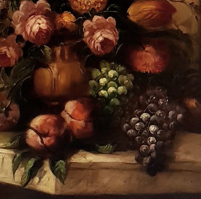 Lorenzo Renzi, Still Life of Flowers, Italian School, Italy, Oil on Canvas, Framed-YUW-1299381