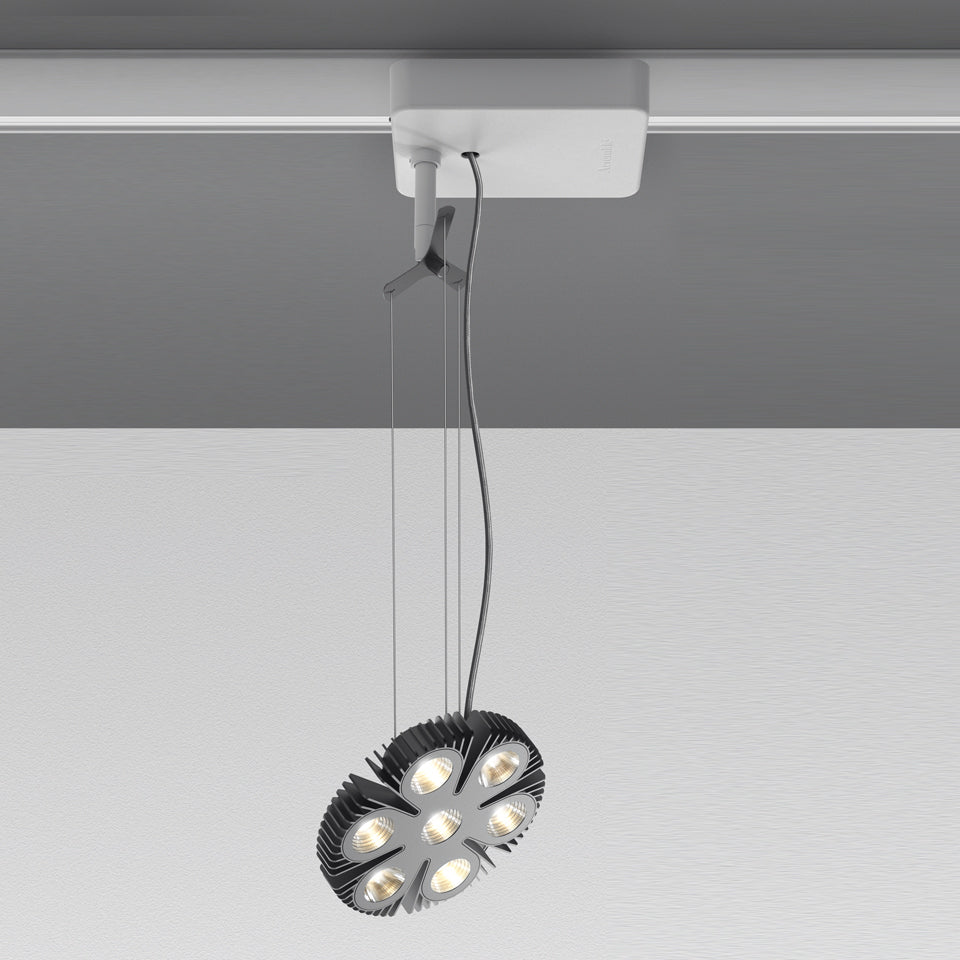 LoT Reflector Suspension track Lamp by Artemide