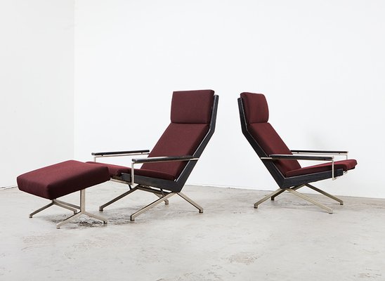 Lotus Lounge Chairs and Ottoman by Rob Parry for Gelderland, 1960s, Set of 3-BPT-1482981