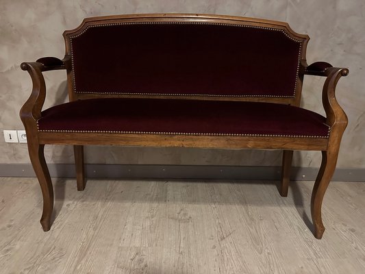 Louis Philippe Bench in Velour-BFK-1806008