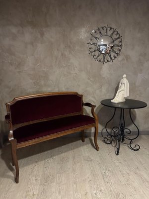 Louis Philippe Bench in Velour-BFK-1806008