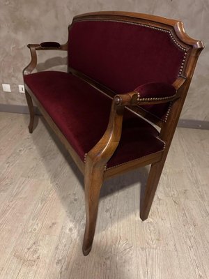 Louis Philippe Bench in Velour-BFK-1806008