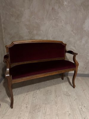 Louis Philippe Bench in Velour-BFK-1806008