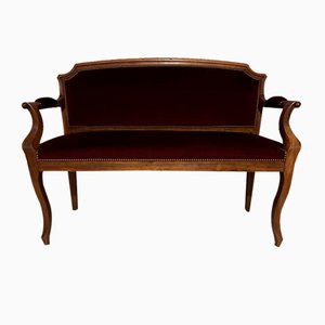 Louis Philippe Bench in Velour-BFK-1806008