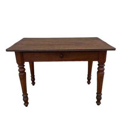 Louis Philippe Bistro Table with 1 Drawer in Oak-SDV-1261382