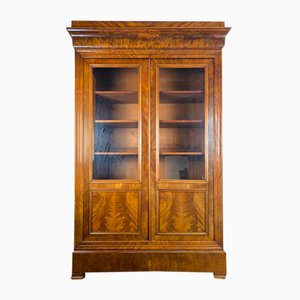 Louis Philippe Bookcase in Flamed Mahogany-HLV-2033094