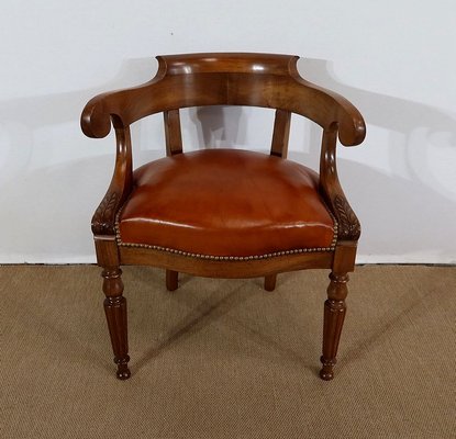 Louis Philippe Era Massive Walnut Office Chair-RVK-1319358