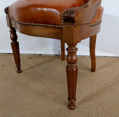 Louis Philippe Era Massive Walnut Office Chair-RVK-1319358