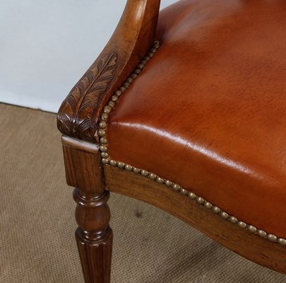 Louis Philippe Era Massive Walnut Office Chair-RVK-1319358