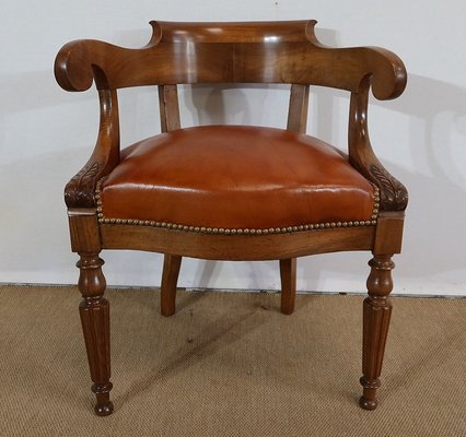 Louis Philippe Era Massive Walnut Office Chair-RVK-1319358