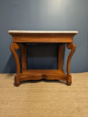 Louis Philippe Mahogany Console Table-HLV-1757735