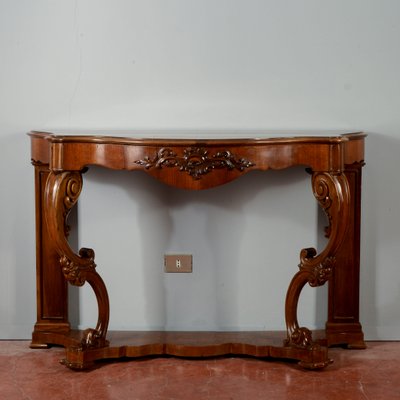 Louis Philippe Moved and Carved Walnut Console-RAQ-2034148