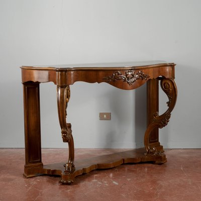 Louis Philippe Moved and Carved Walnut Console-RAQ-2034148